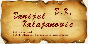 Danijel Kalajanović vizit kartica